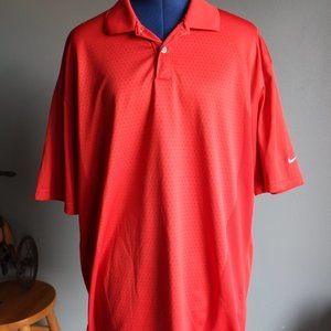 Nike Dri-Fit Men's Red Short Sleeve Polo Shirt ~L~